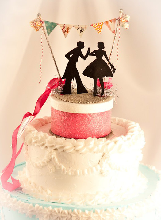 Silhouette Wedding Cake Toppers