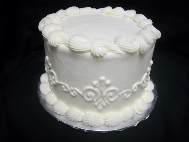 Single Tier Buttercream Wedding Cake