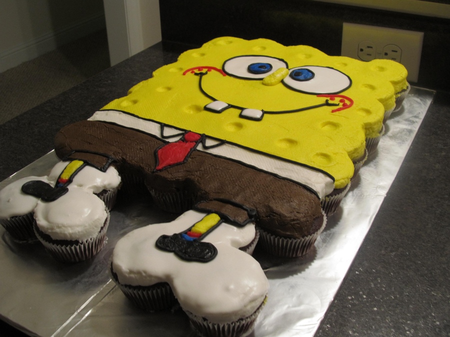 Spongebob Pull Apart Cupcake Cake Spongebob Pull Apart Cupcake Cake