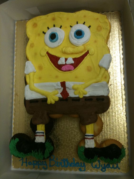 Spongebob Pull Apart Cupcake Cake Spongebob Pull Apart Cupcake Cake