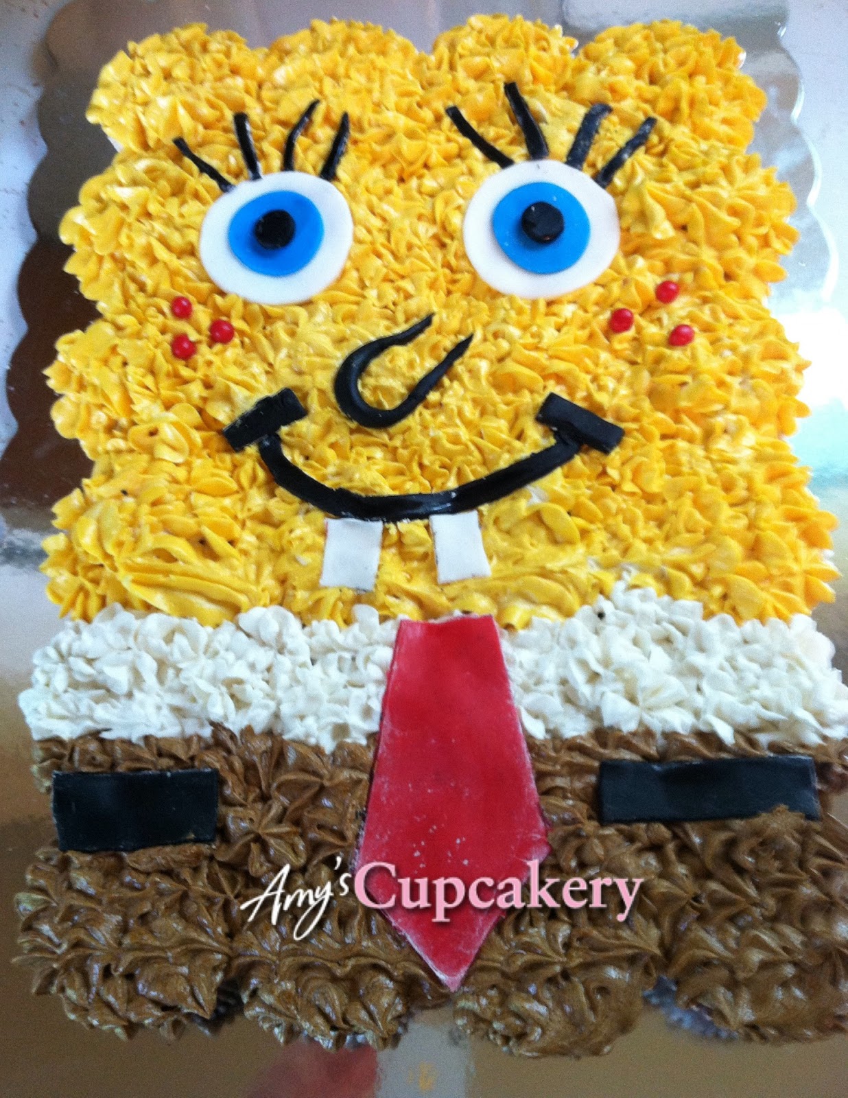 Spongebob Pull Apart Cupcake Cake
