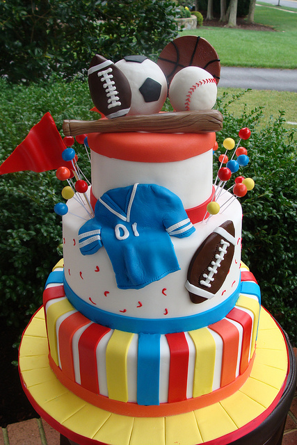 Sports Theme Birthday Cake