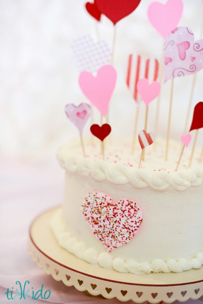 Sprinkle Heart Cake Decoration