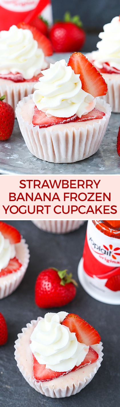 Strawberry Banana Frozen Yogurt