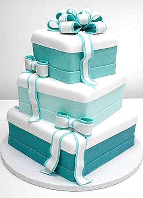 Tiffany Blue Wedding Cake