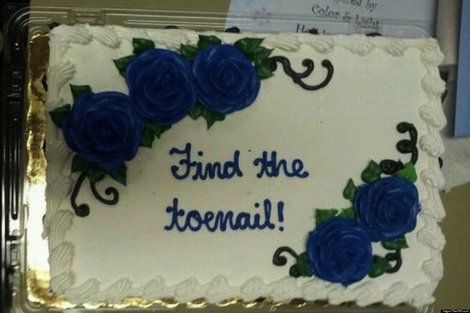 Toenail Funny Birthday Cake