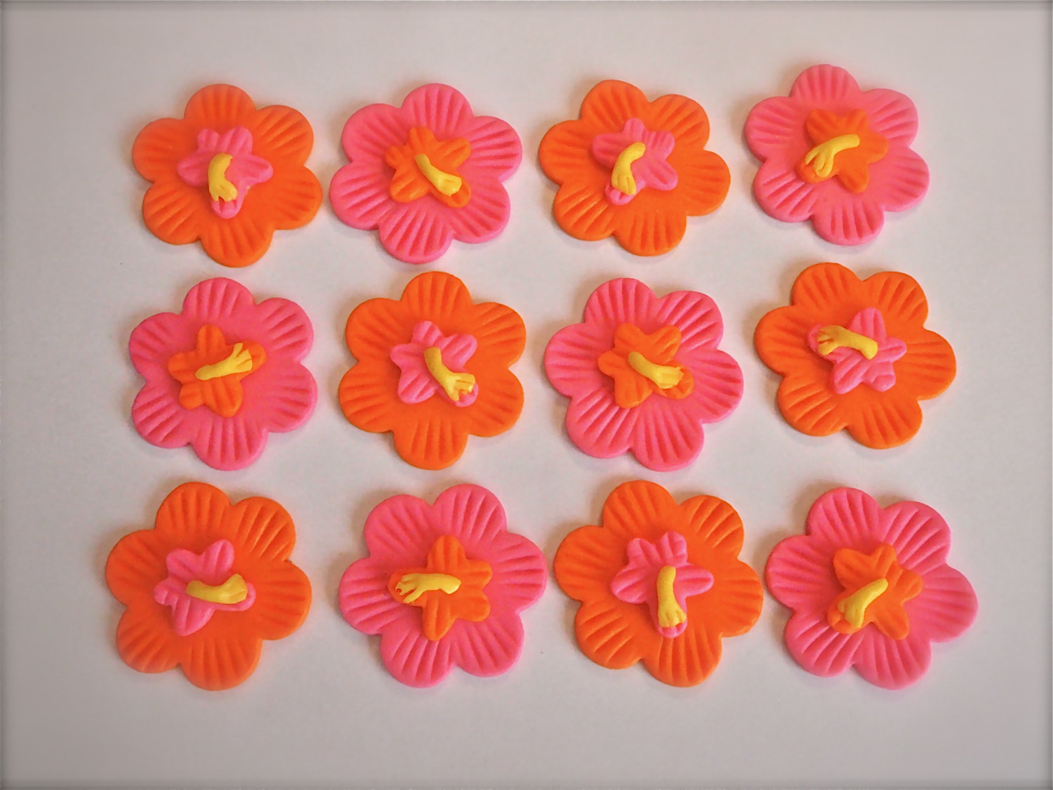 Tropical Flower Cupcake Toppers Edible Tropical Flower Cupcake Toppers Edible