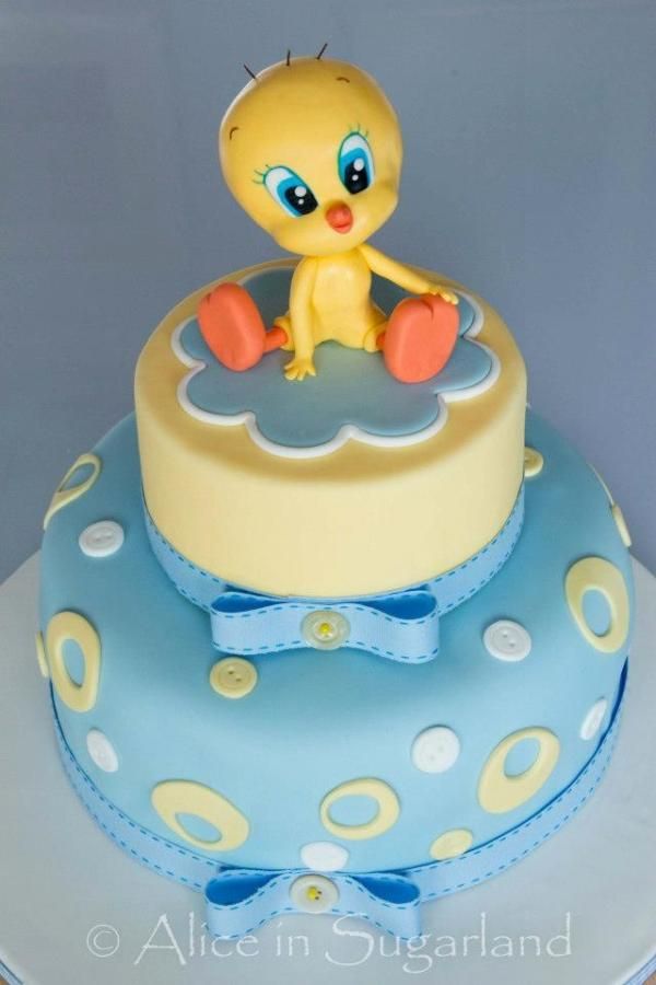 Tweety Bird Baby Shower Cake