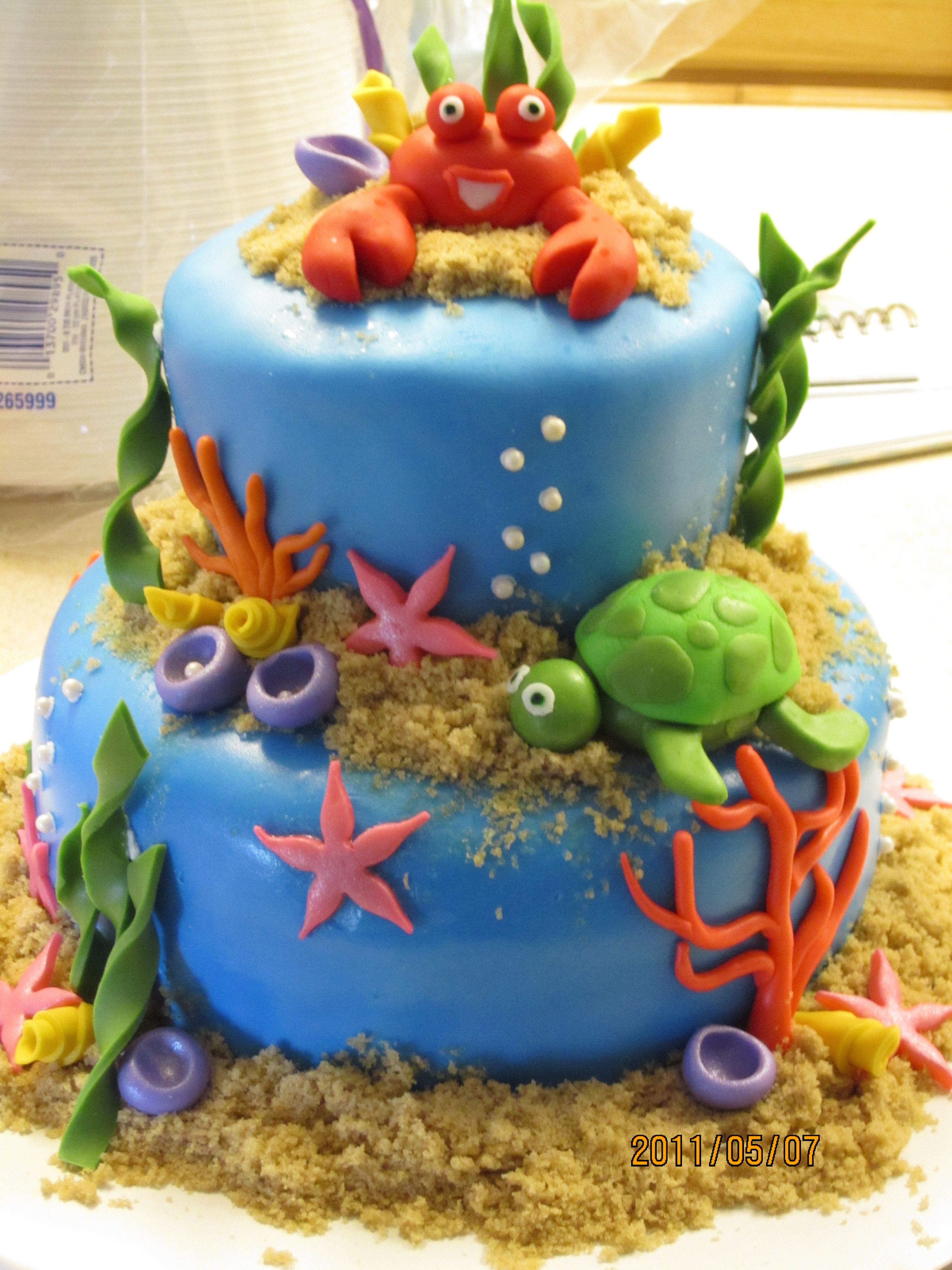 Underwater Theme Baby Shower Cake