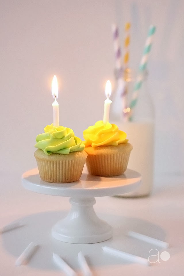 Vanilla Birthday Cupcakes
