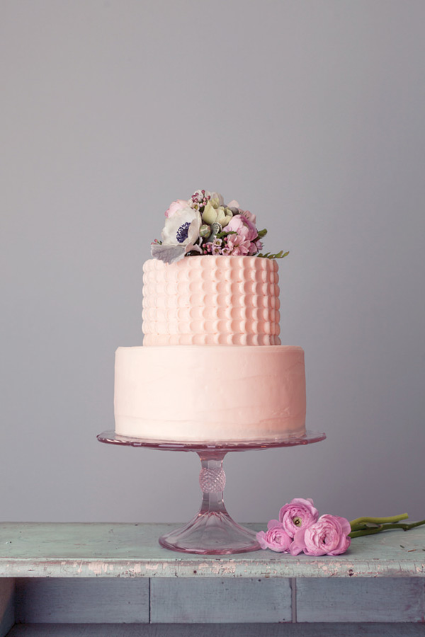 Wedding Cake Two Tiers with Pink