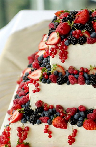 Wedding Cake with Berries