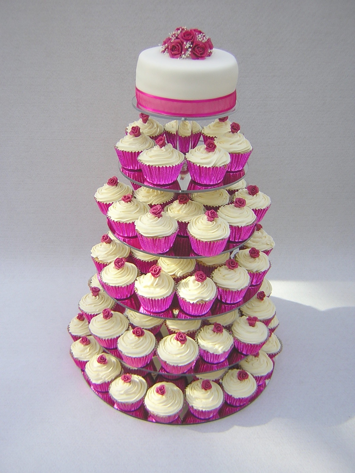 Wedding Cake with Cupcakes