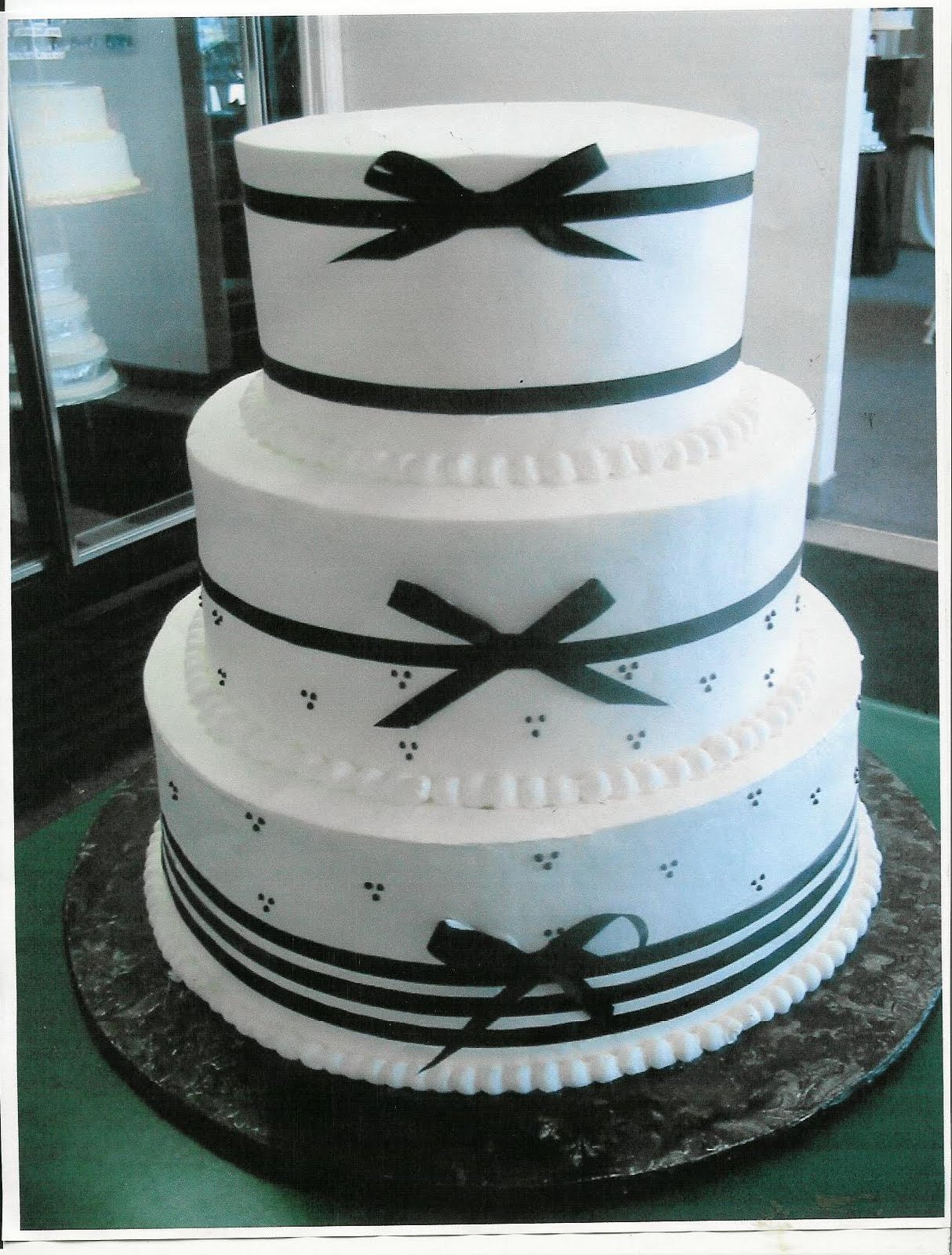 Wedding Cake with Ribbon