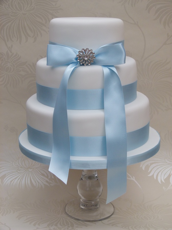 Wedding Cake with Ribbon
