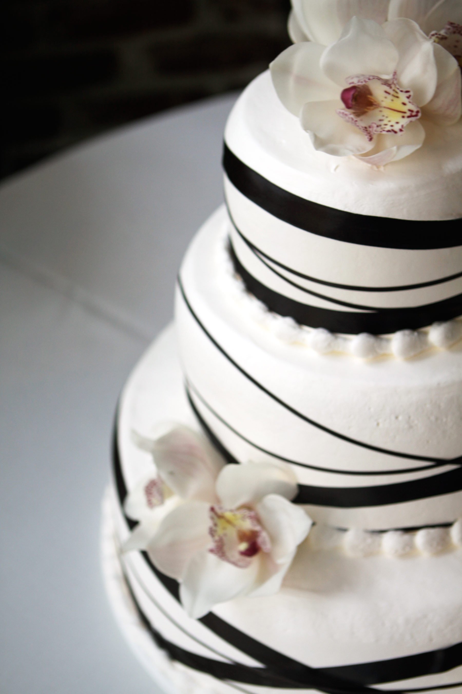 Wedding Cake with Ribbon