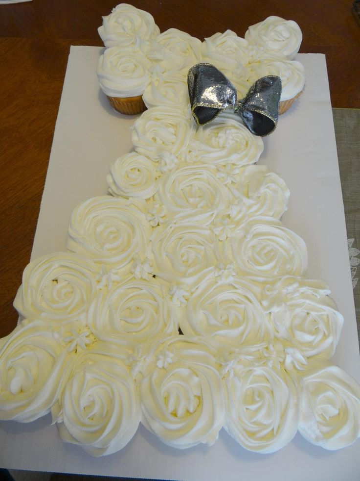 Wedding Dress Cupcake Cake