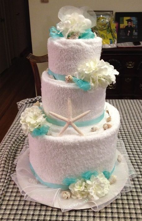 Wedding Shower Towel Cake Ideas