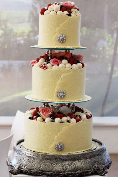 White Chocolate Wedding Cake