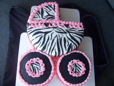 Zebra Baby Shower Cake