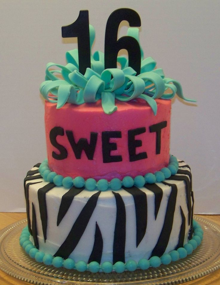 Zebra Sweet 16 Cake Ideas