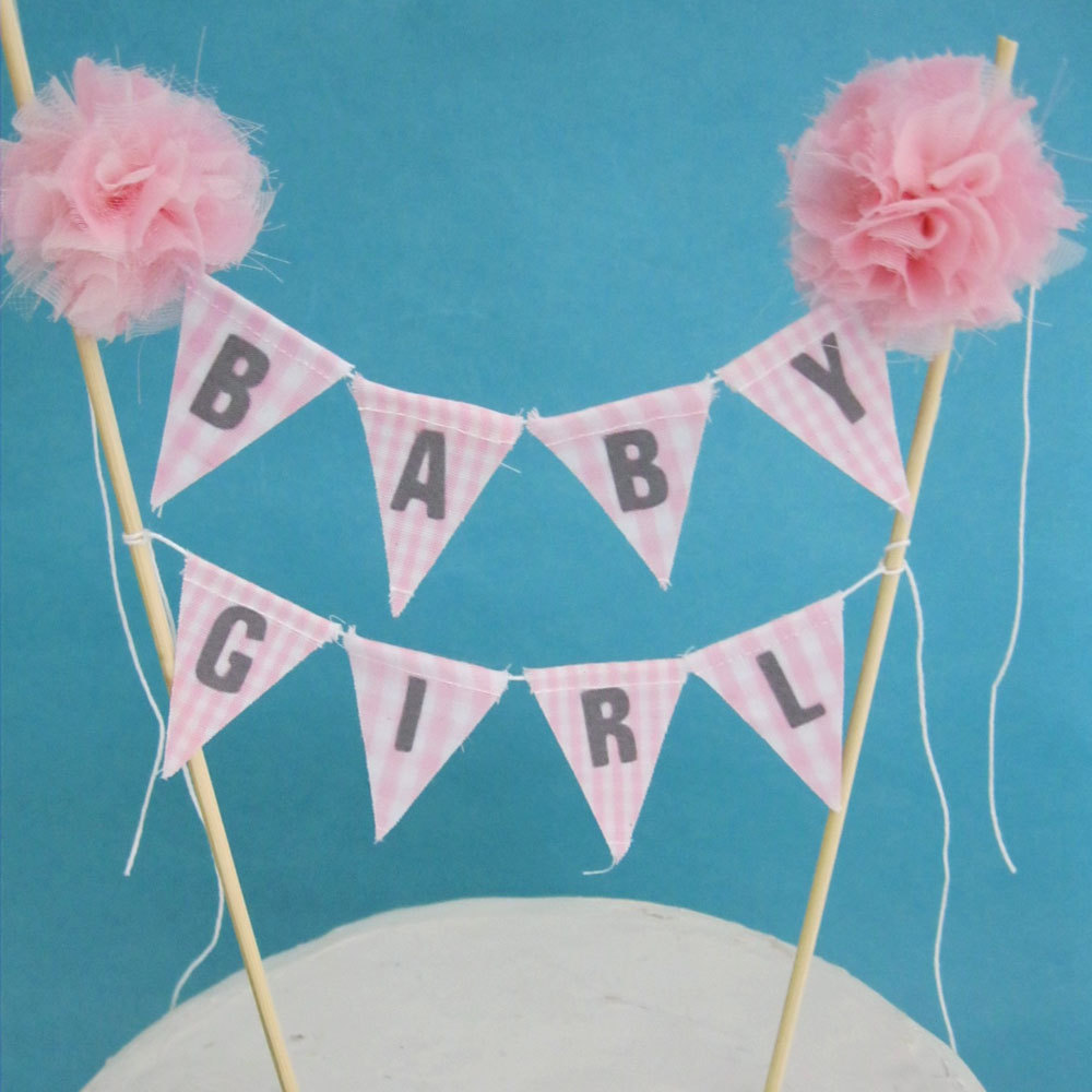 Baby Shower Banner Cake Topper