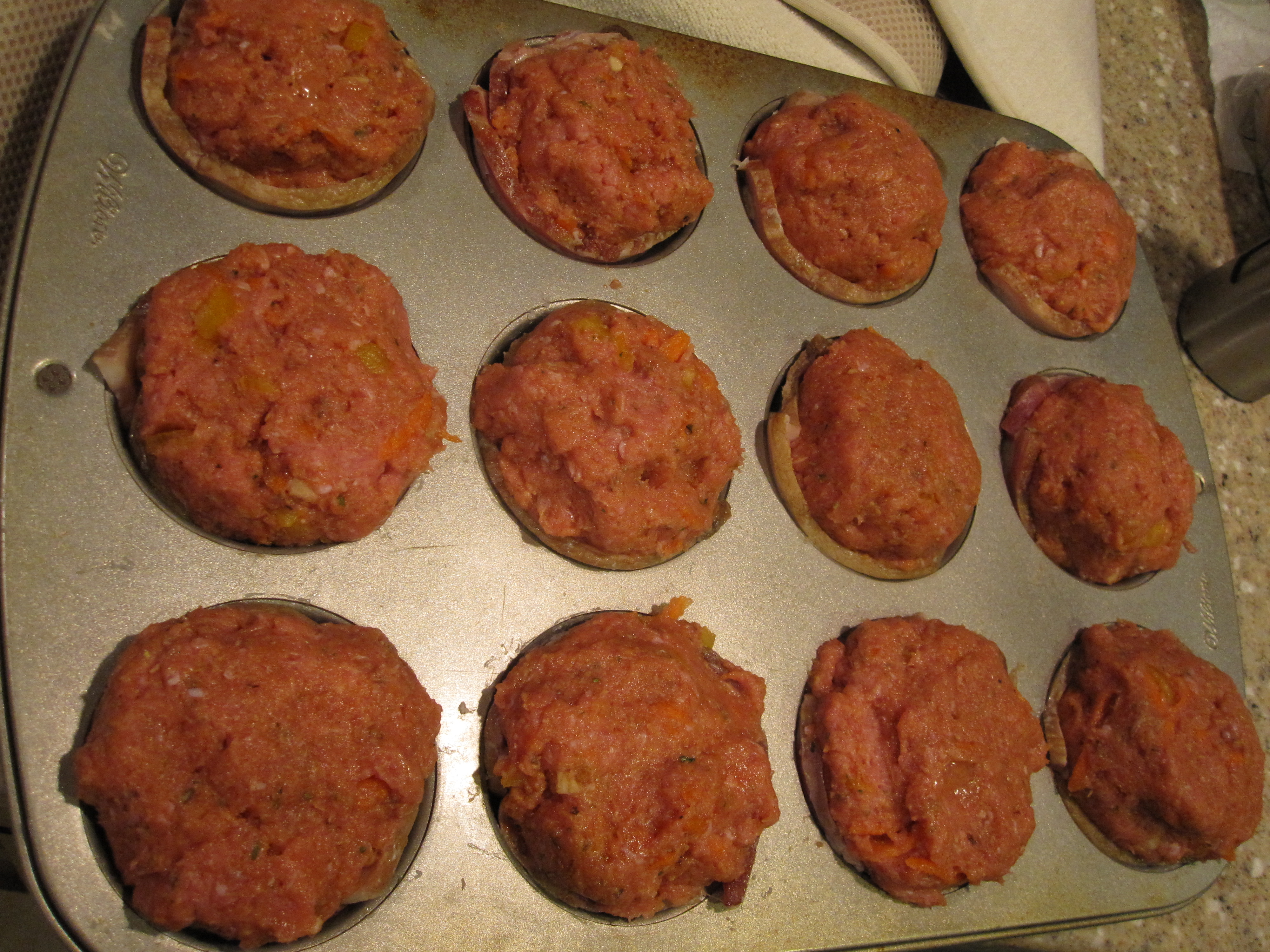 Bacon Wrapped Meatloaf Cupcakes