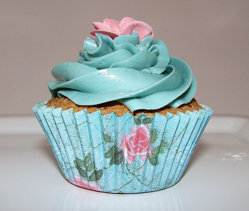 Beautiful Blue Cupcake