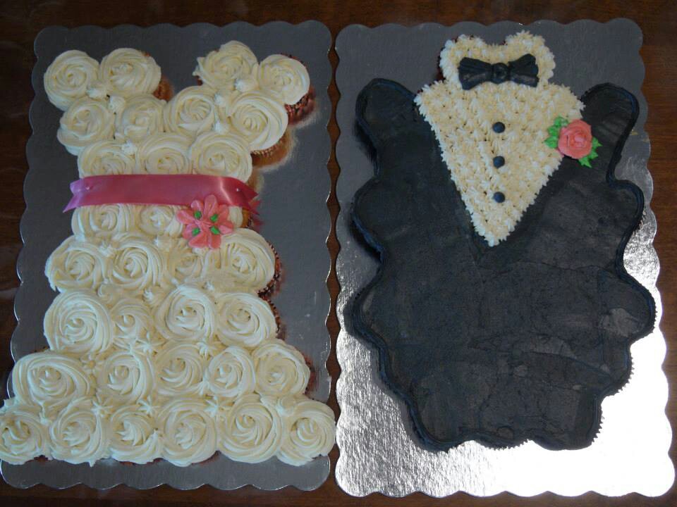Bride and Groom Bridal Shower Cakes Cupcakes Bride and Groom Bridal Shower Cakes Cupcakes