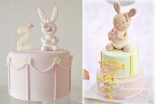 Bunny Birthday Cake for Girl