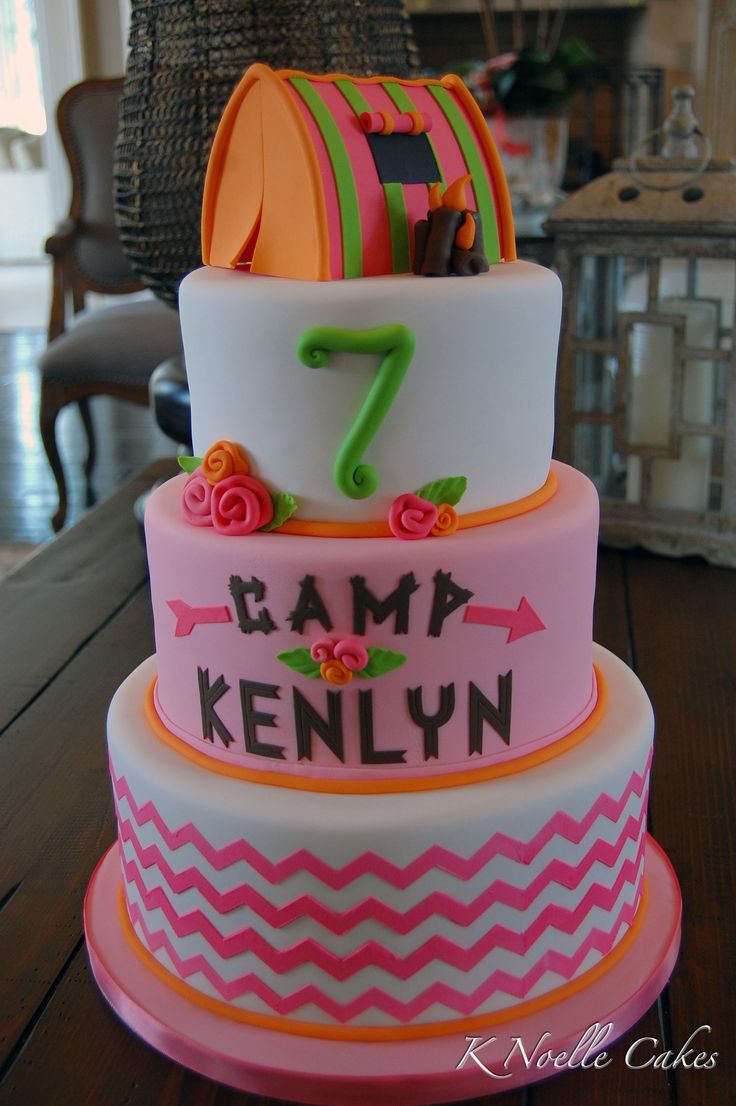 Camping Theme Birthday Cake Camping Theme Birthday Cake