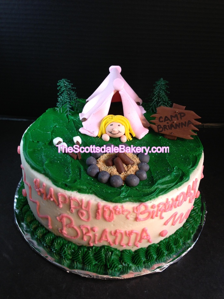 Camping Themed Birthday Cake Camping Themed Birthday Cake