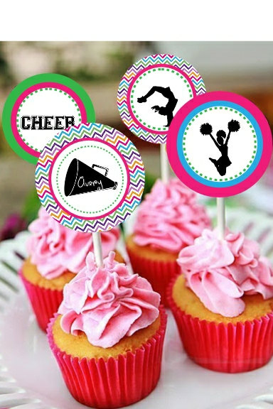 Cheerleading Cupcake Toppers