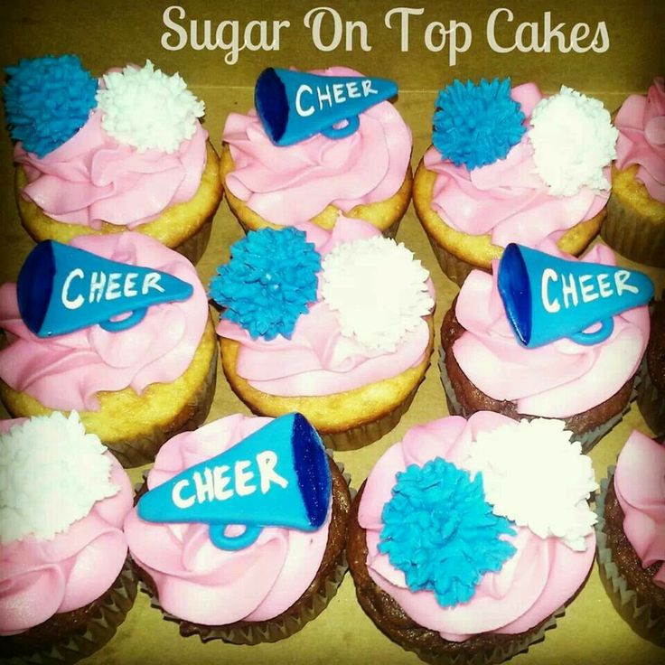 Cheerleading Pom Pom Cupcakes