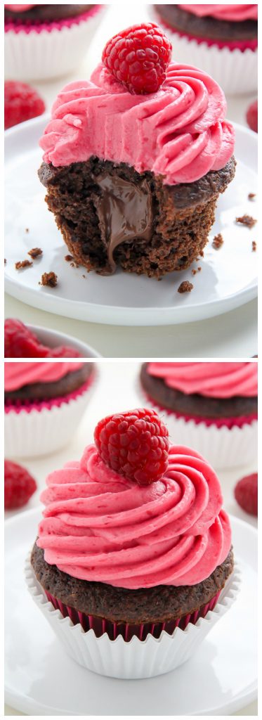 Chocolate Cupcakes with Raspberry