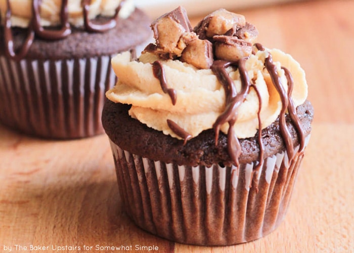 Chocolate Peanut Butter Cupcakes