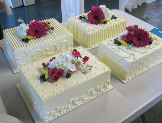 Decorated Wedding Sheet Cakes