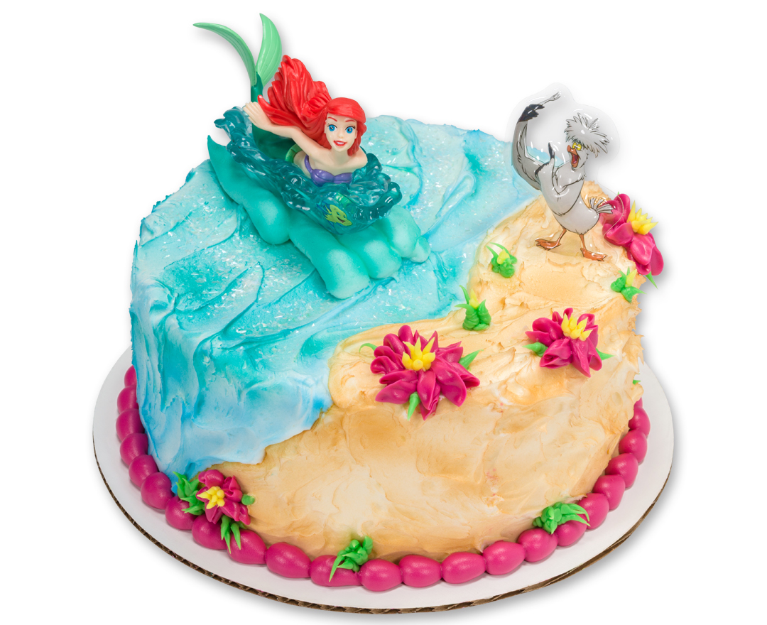 10 Photos of Princess Ariel Round Cakes