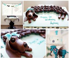 Dog Birthday Cupcake Cake