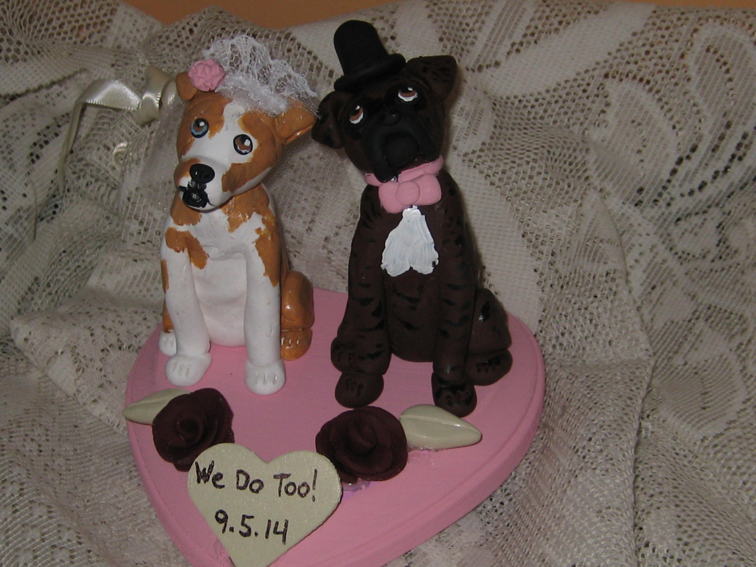 Dog Wedding Cake Topper