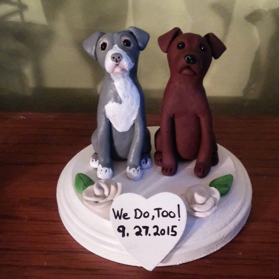 Dog Wedding Cake Topper