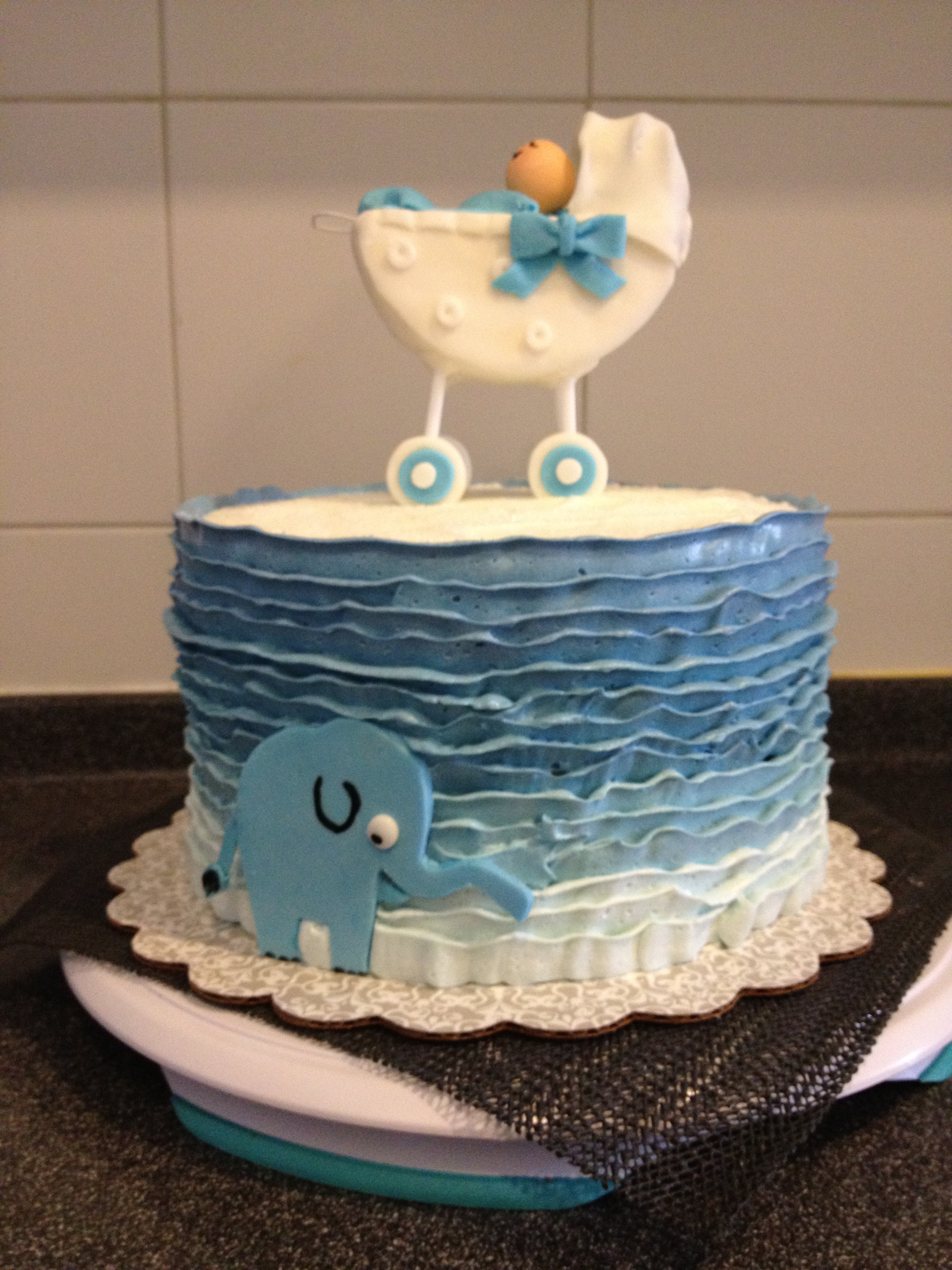 Elephant Baby Shower Cakes Buttercream