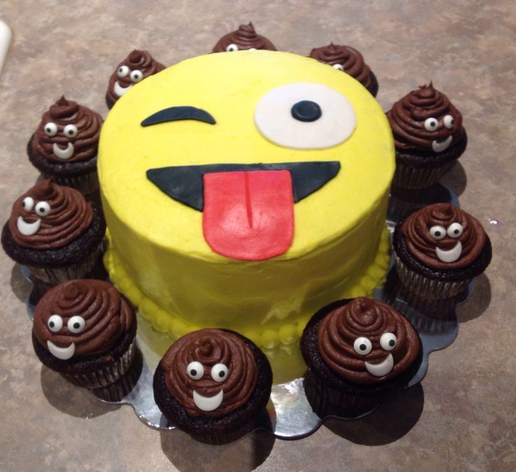 Emoji Birthday Cake Cupcakes