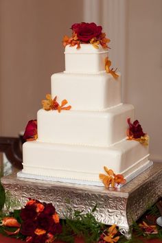 Fall Square Wedding Cakes