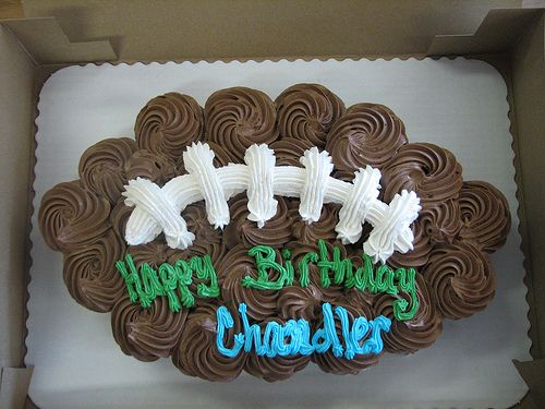 Football Cupcake Cake