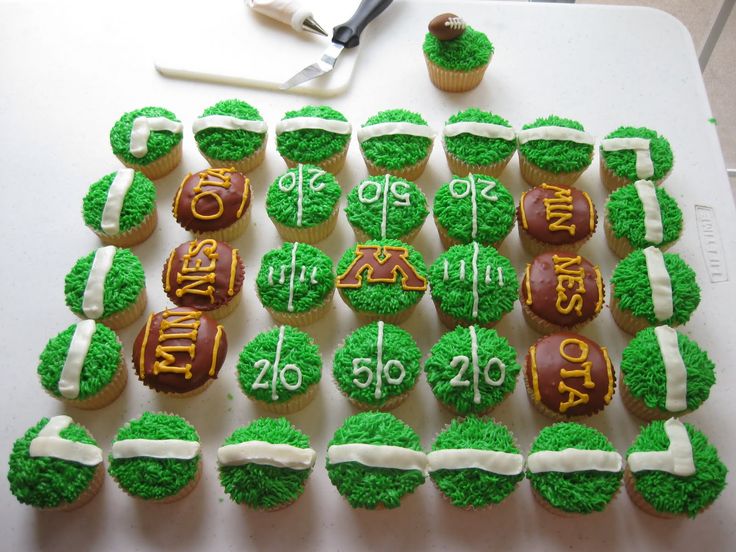 Football Field Cupcake Cake