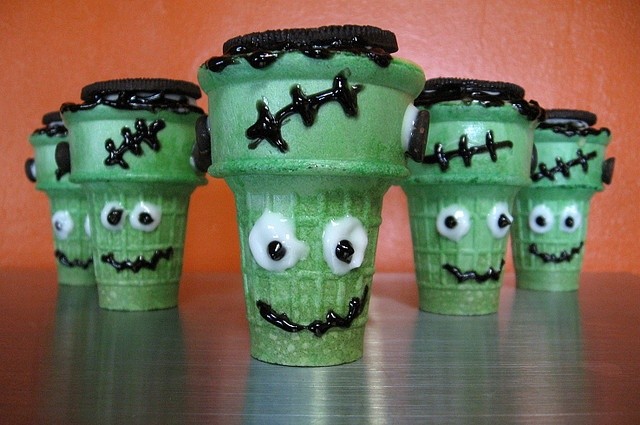 Frankenstein Halloween Treats Ice Cream Cone Frankenstein Halloween Treats Ice Cream Cone