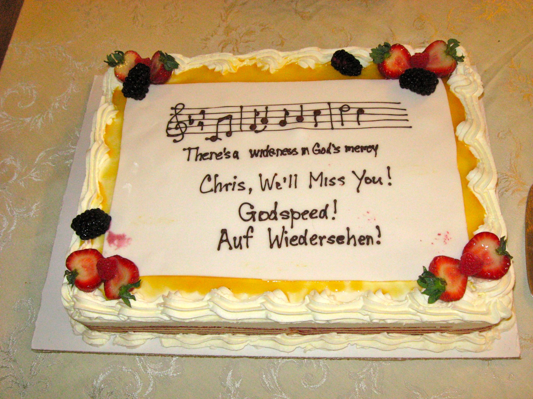 Funny Goodbye Farewell Cake Messages