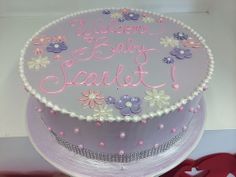 Glitter and Pearl Baby Shower Cake