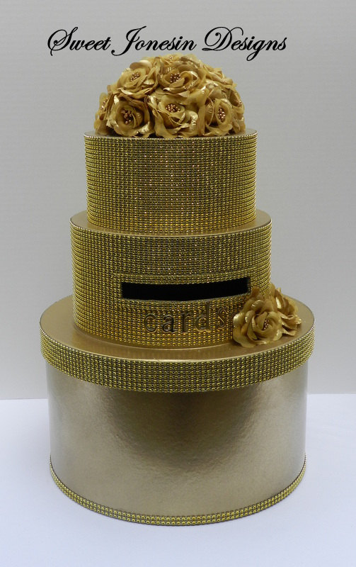 Gold Wedding Card Box